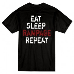 Eat Sleep Rampage Repeat T-Shirt - Black